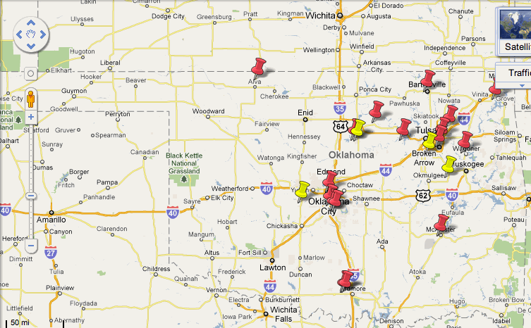 Google map of OK & FOIA